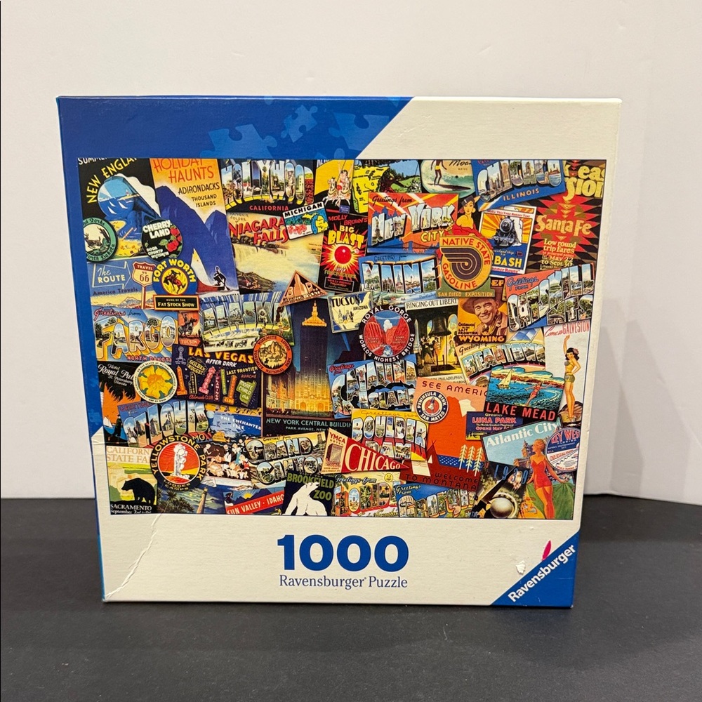 Ravensburger 🔴3/$25! 🔴 Piece Road Trip USA 1000 piece adult jigsaw puzzle